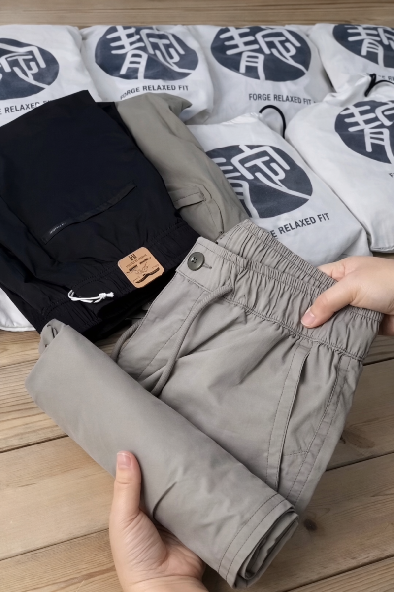 Men’s Elastic Waist Casual Pants | Comfortable Lightweight Daily Wear Trousers - image 2