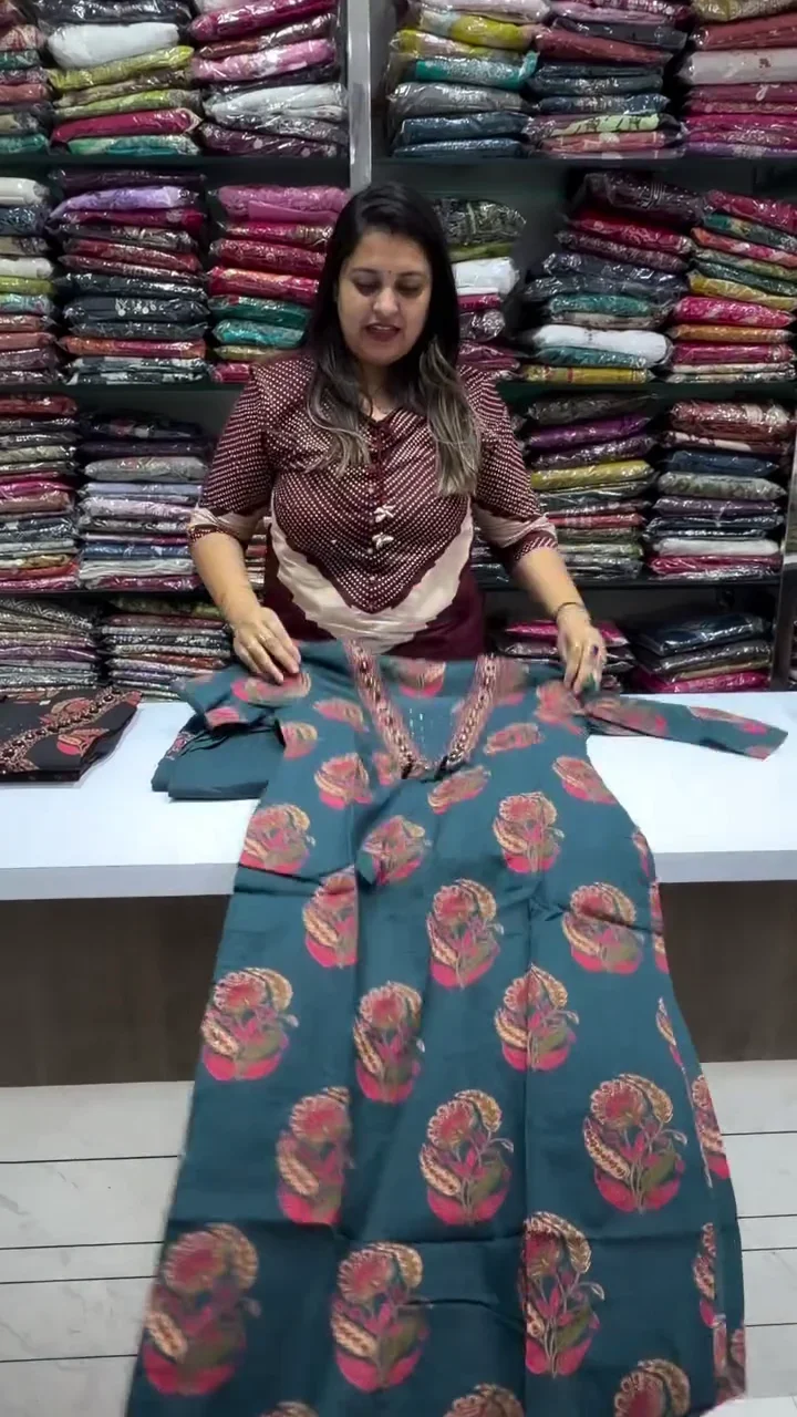 Women Printed Anarkali Kurta and Pant Set with Dupatta | Printed - image 2